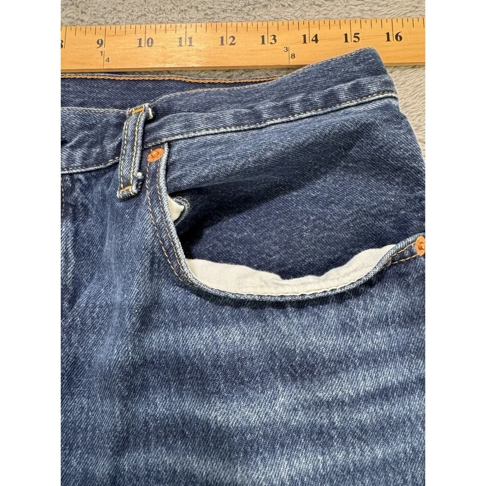 Levis Premium 501 Jeans Men 30x30 Blue 90's Original Button Fly Straight Whisker